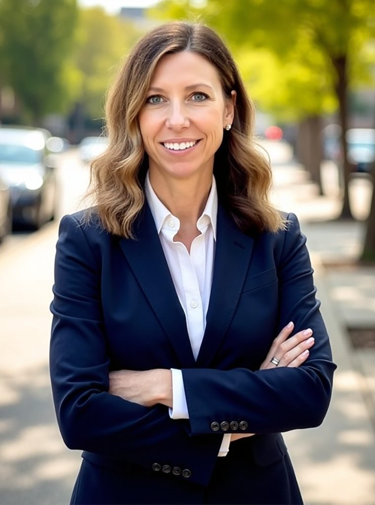 Professional business headshot of Sheila Tatum (wearing a blue suit) - the Account Manager at Executive Edge Recruiting
